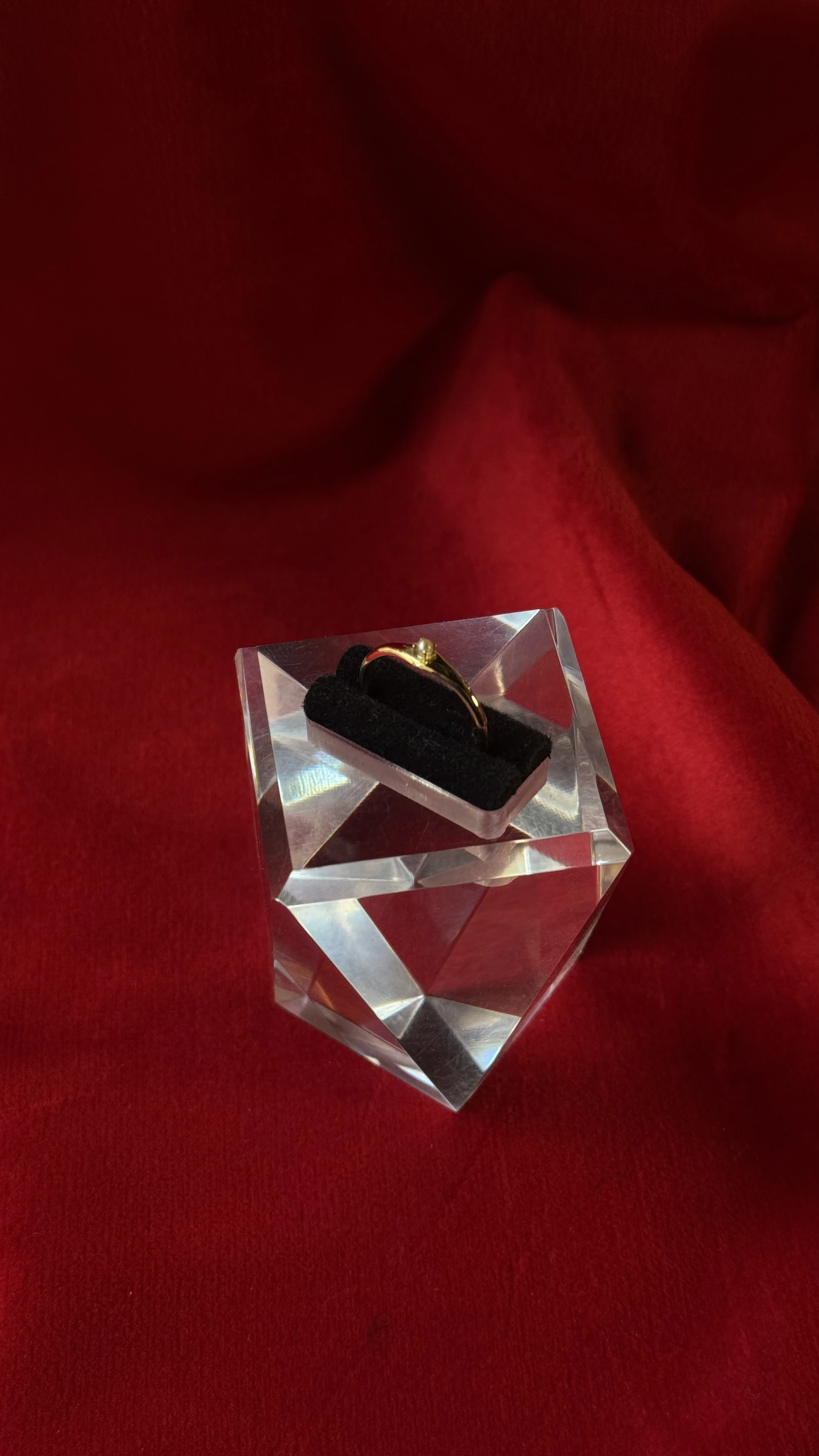 خاتم اللؤلؤة الواحدة size 5